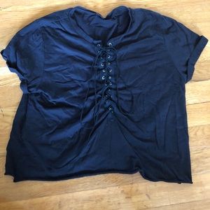 Urban Outfitters lace up tee shirt
